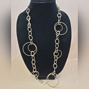 Kendra Scott Gold Tone Textured Circles Statement Necklace